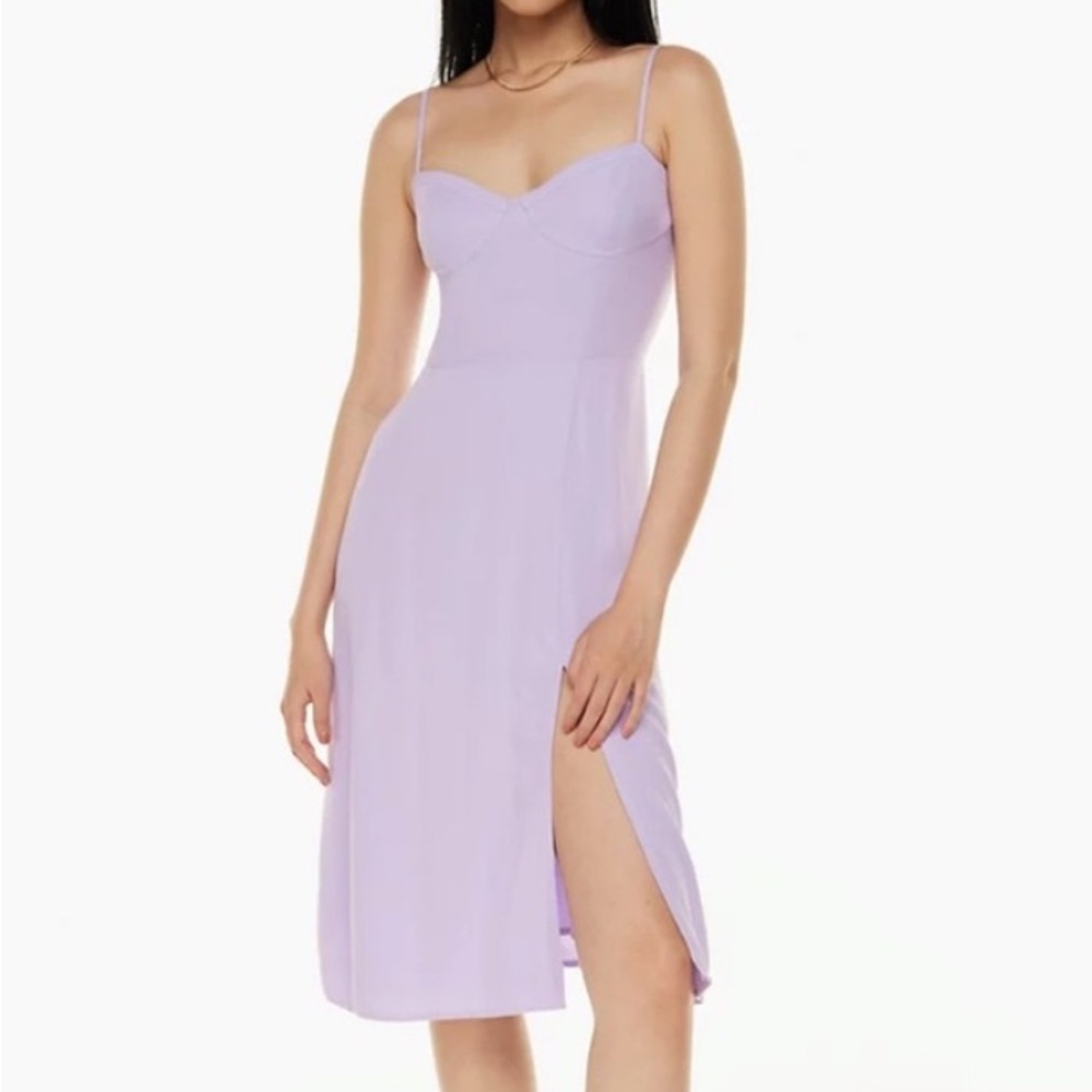 Sunday Best by Aritzia Purple Sweetheart Midi Dress with Slit, XL